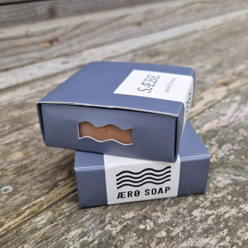 2 styk klitrose sæbe fra Ærø Sæbe