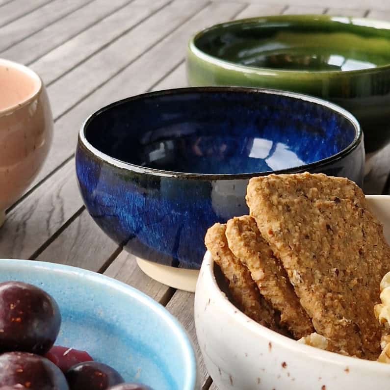 Snackskål i flere farver